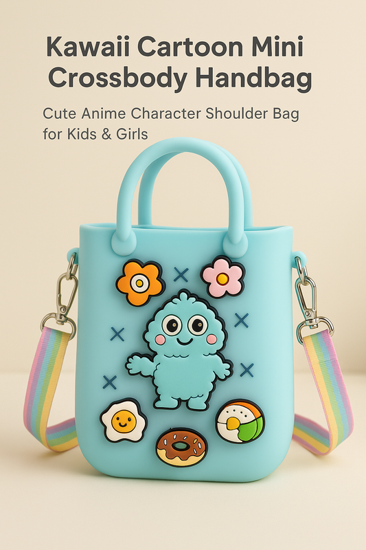 Kawaii Cartoon Mini Crossbody Handbag – Cute Anime Character Shoulder Bag for Kids & Girls