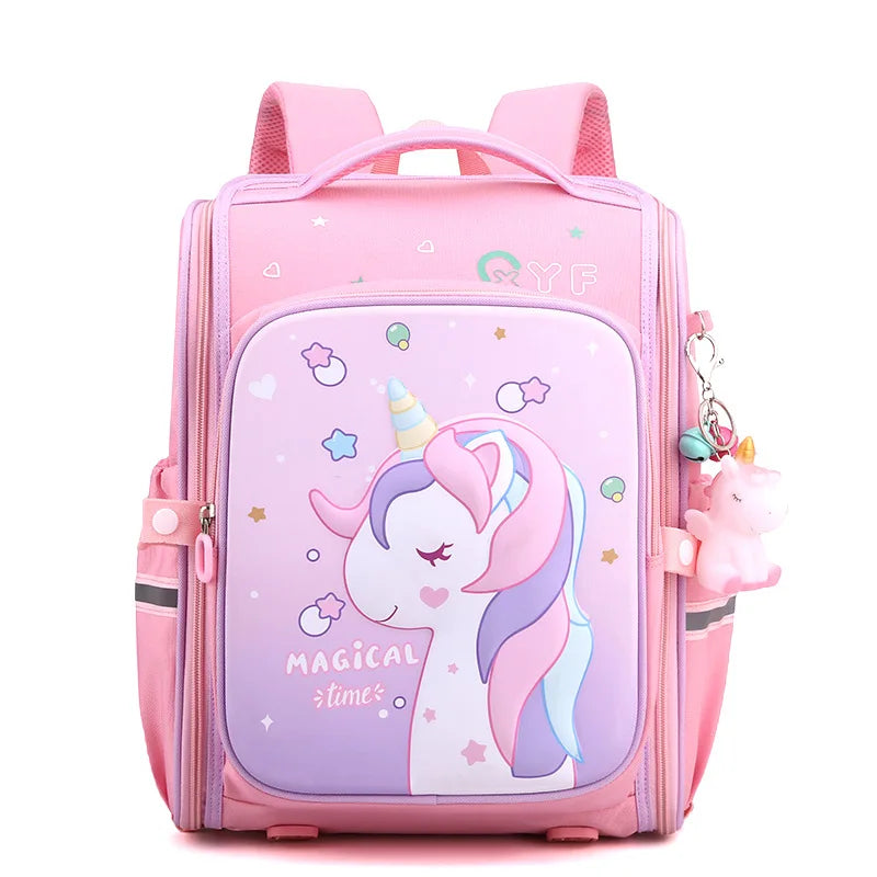 Girls Unicorn School Backpack – Waterproof, Cute Pink Kids Schoolbag for Kindergarten & Elementary Students