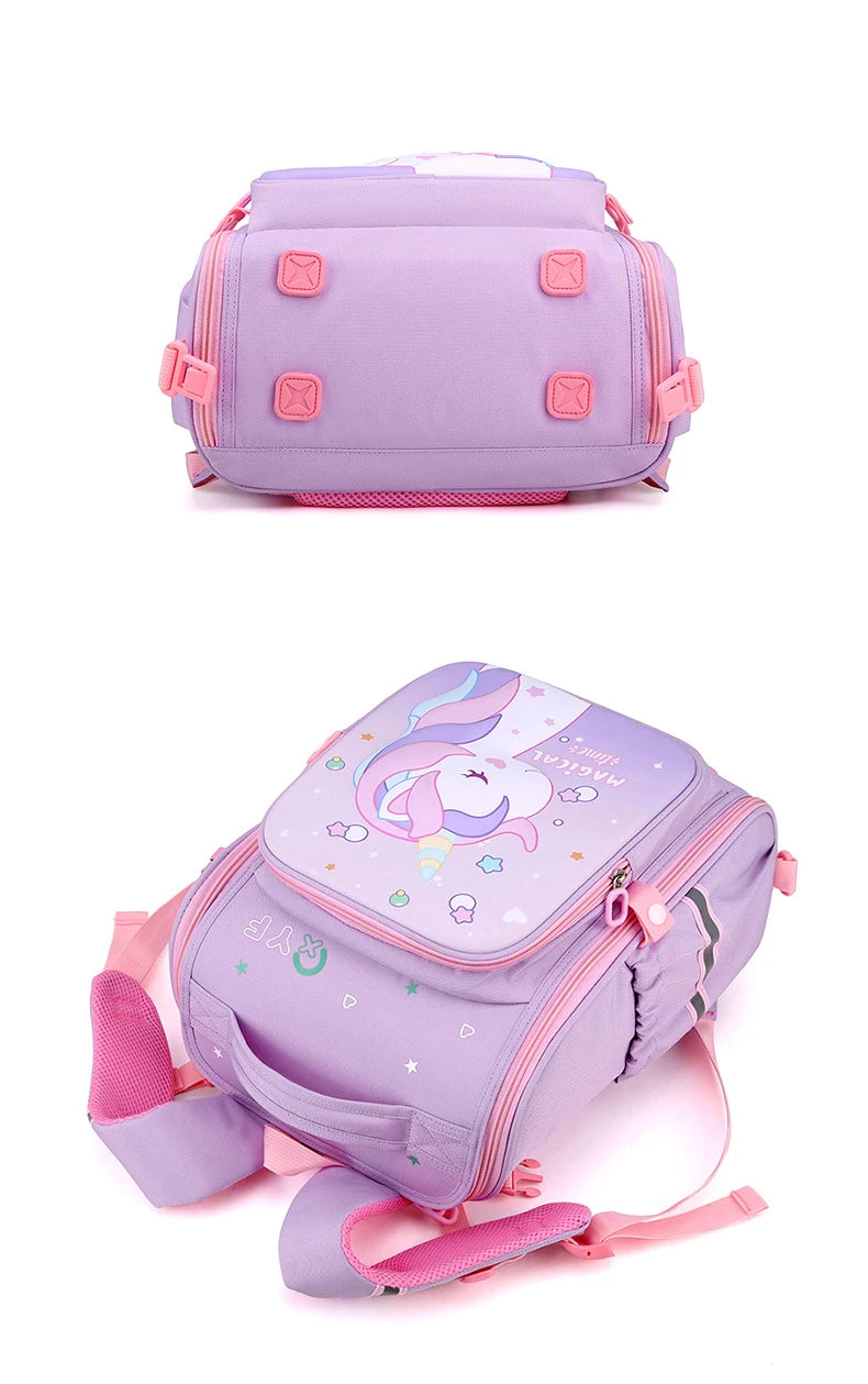 Girls Unicorn School Backpack – Waterproof, Cute Pink Kids Schoolbag for Kindergarten & Elementary Students