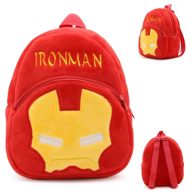 Disney Plush Backpack – Avengers, Spider-Man, Mickey, Minnie, Winnie the Pooh & Stitch Kids School Bag | Cute Birthday Gift