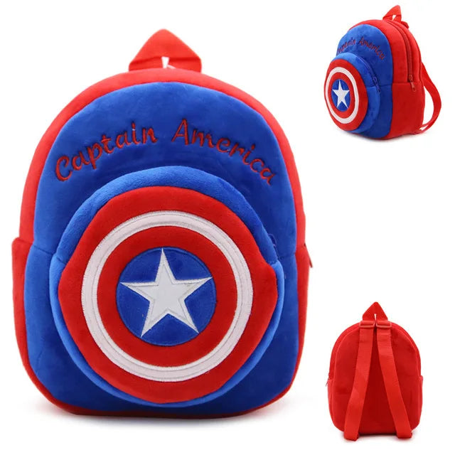 Disney Plush Backpack – Avengers, Spider-Man, Mickey, Minnie, Winnie the Pooh & Stitch Kids School Bag | Cute Birthday Gift