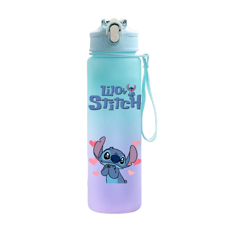 Disney Lilo & Stitch 750ML Water Bottle – Large Capacity Portable Cartoon Cup for Kids