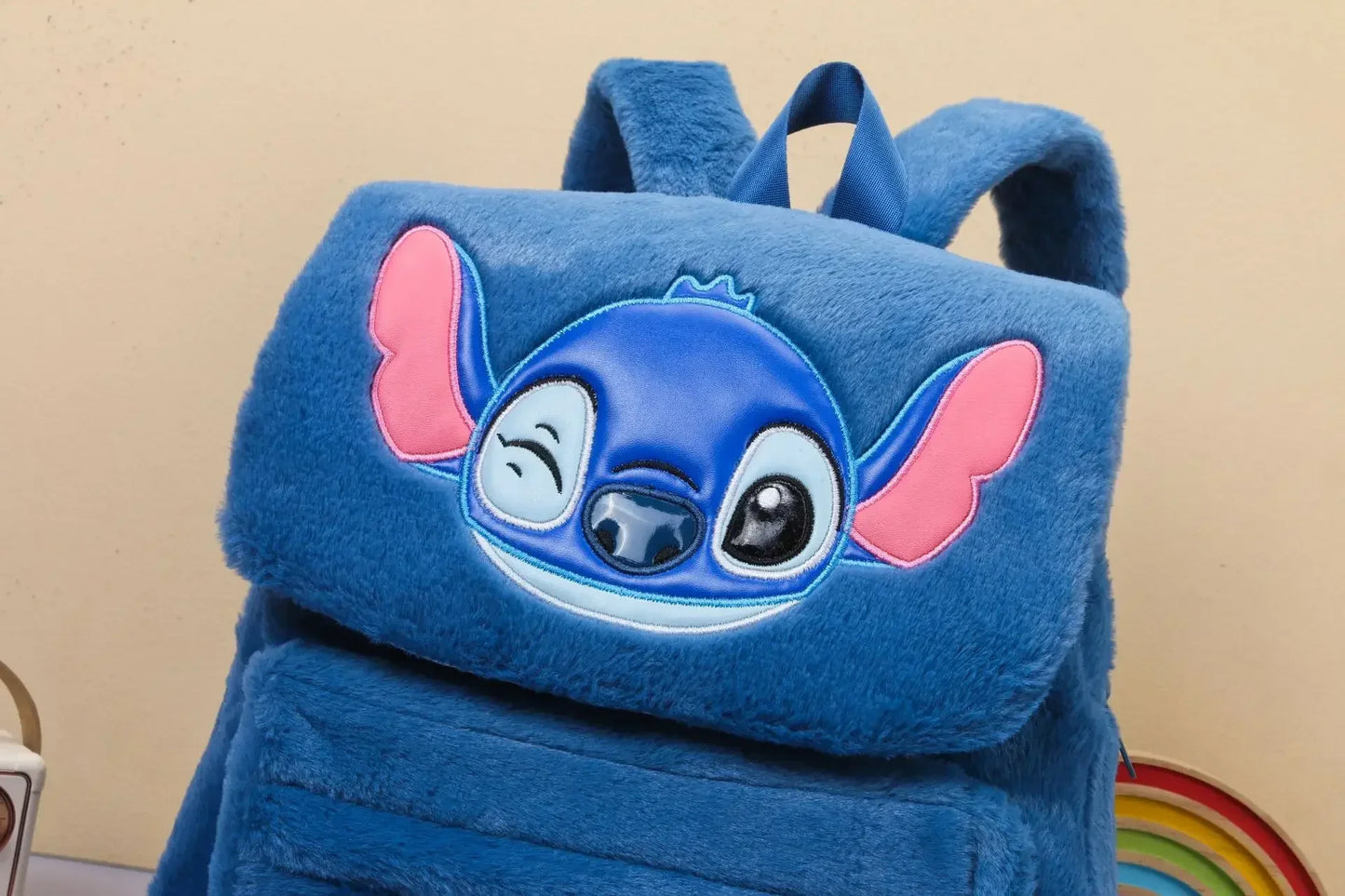 Disney Stitch Plush Backpack ā Cute Japanese Cartoon Bag, Large-Capacity Kids School & Kindergarten Backpack Gift