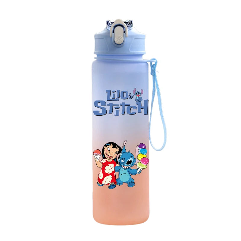 Disney Lilo & Stitch 750ML Water Bottle – Large Capacity Portable Cartoon Cup for Kids