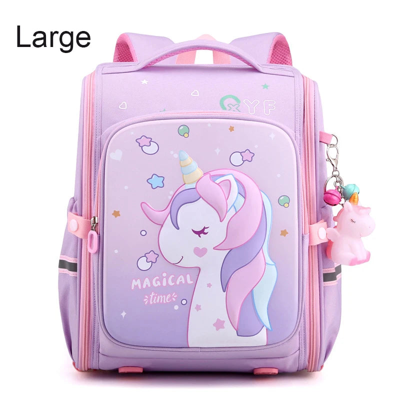 Girls Unicorn School Backpack – Waterproof, Cute Pink Kids Schoolbag for Kindergarten & Elementary Students