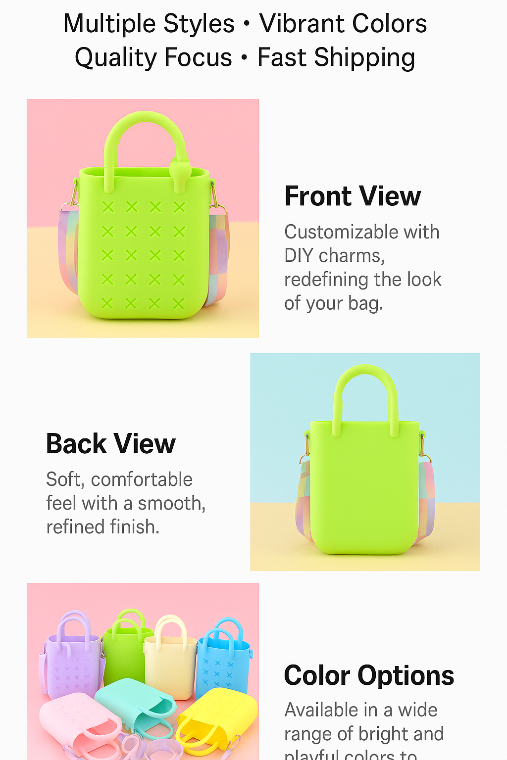 Kawaii Cartoon Mini Crossbody Handbag – Cute Anime Character Shoulder Bag for Kids & Girls