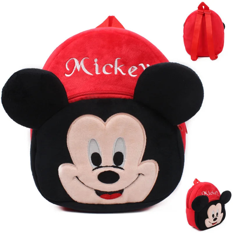 Disney Plush Backpack – Avengers, Spider-Man, Mickey, Minnie, Winnie the Pooh & Stitch Kids School Bag | Cute Birthday Gift