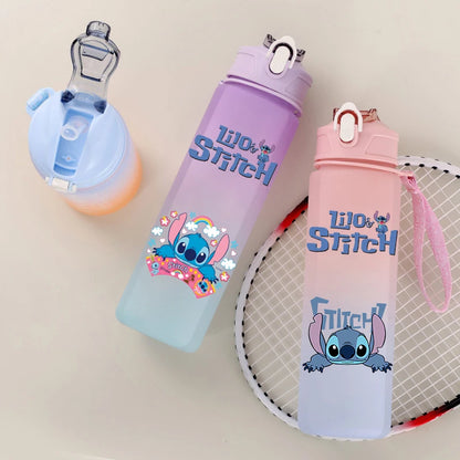 Disney Lilo & Stitch 750ML Water Bottle – Large Capacity Portable Cartoon Cup for Kids