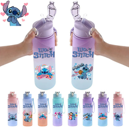 Disney Lilo & Stitch 750ML Water Bottle – Large Capacity Portable Cartoon Cup for Kids