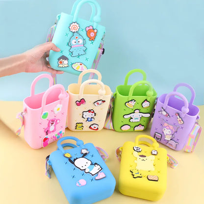 Kawaii Cartoon Mini Crossbody Handbag – Cute Anime Character Shoulder Bag for Kids & Girls