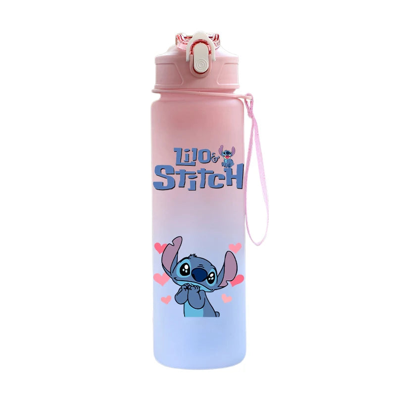 Disney Lilo & Stitch 750ML Water Bottle – Large Capacity Portable Cartoon Cup for Kids