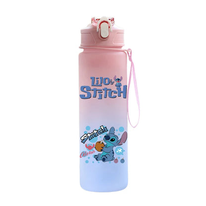 Disney Lilo & Stitch 750ML Water Bottle – Large Capacity Portable Cartoon Cup for Kids