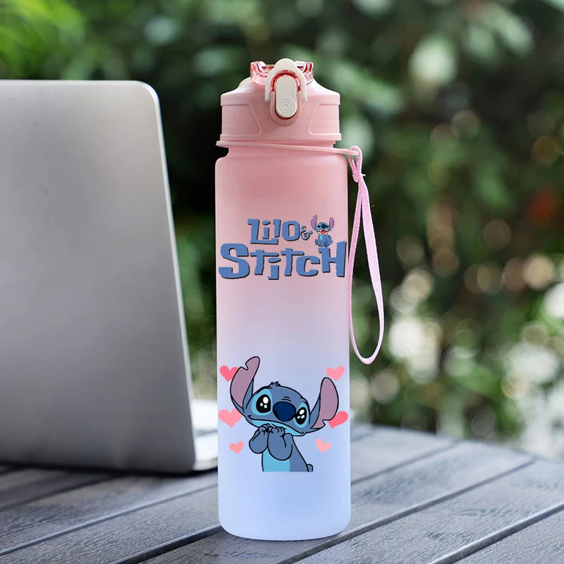 Disney Lilo & Stitch 750ML Water Bottle – Large Capacity Portable Cartoon Cup for Kids