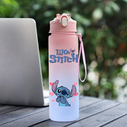 Disney Lilo & Stitch 750ML Water Bottle – Large Capacity Portable Cartoon Cup for Kids