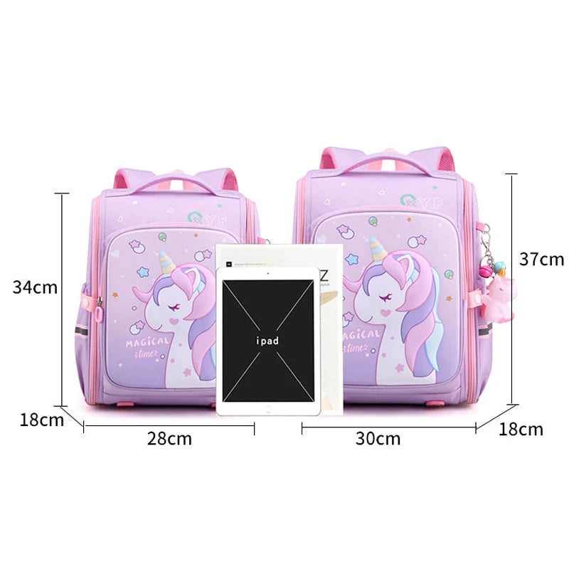 Girls Unicorn School Backpack – Waterproof, Cute Pink Kids Schoolbag for Kindergarten & Elementary Students
