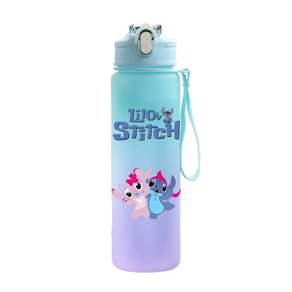 Disney Lilo & Stitch 750ML Water Bottle – Large Capacity Portable Cartoon Cup for Kids