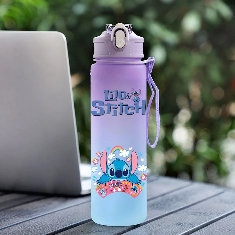 Disney Lilo & Stitch 750ML Water Bottle – Large Capacity Portable Cartoon Cup for Kids