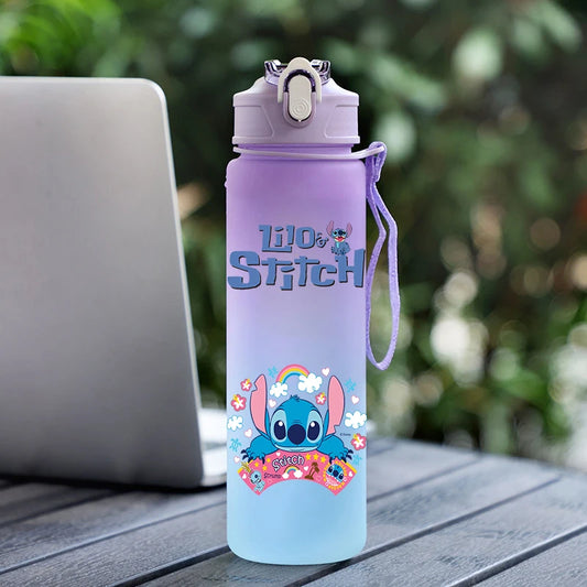Disney Lilo & Stitch 750ML Water Bottle – Large Capacity Portable Cartoon Cup for Kids