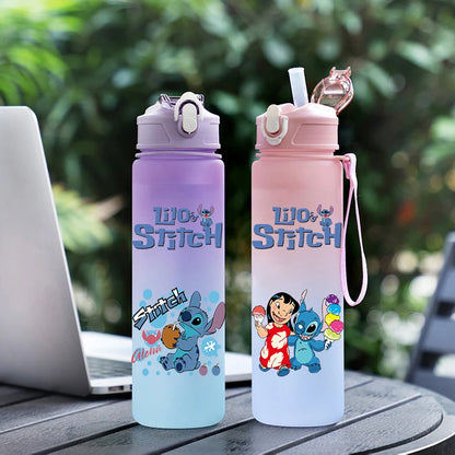 Disney Lilo & Stitch 750ML Water Bottle – Large Capacity Portable Cartoon Cup for Kids