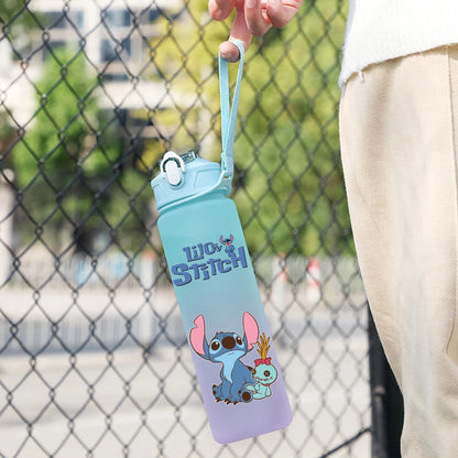 Disney Lilo & Stitch 750ML Water Bottle – Large Capacity Portable Cartoon Cup for Kids